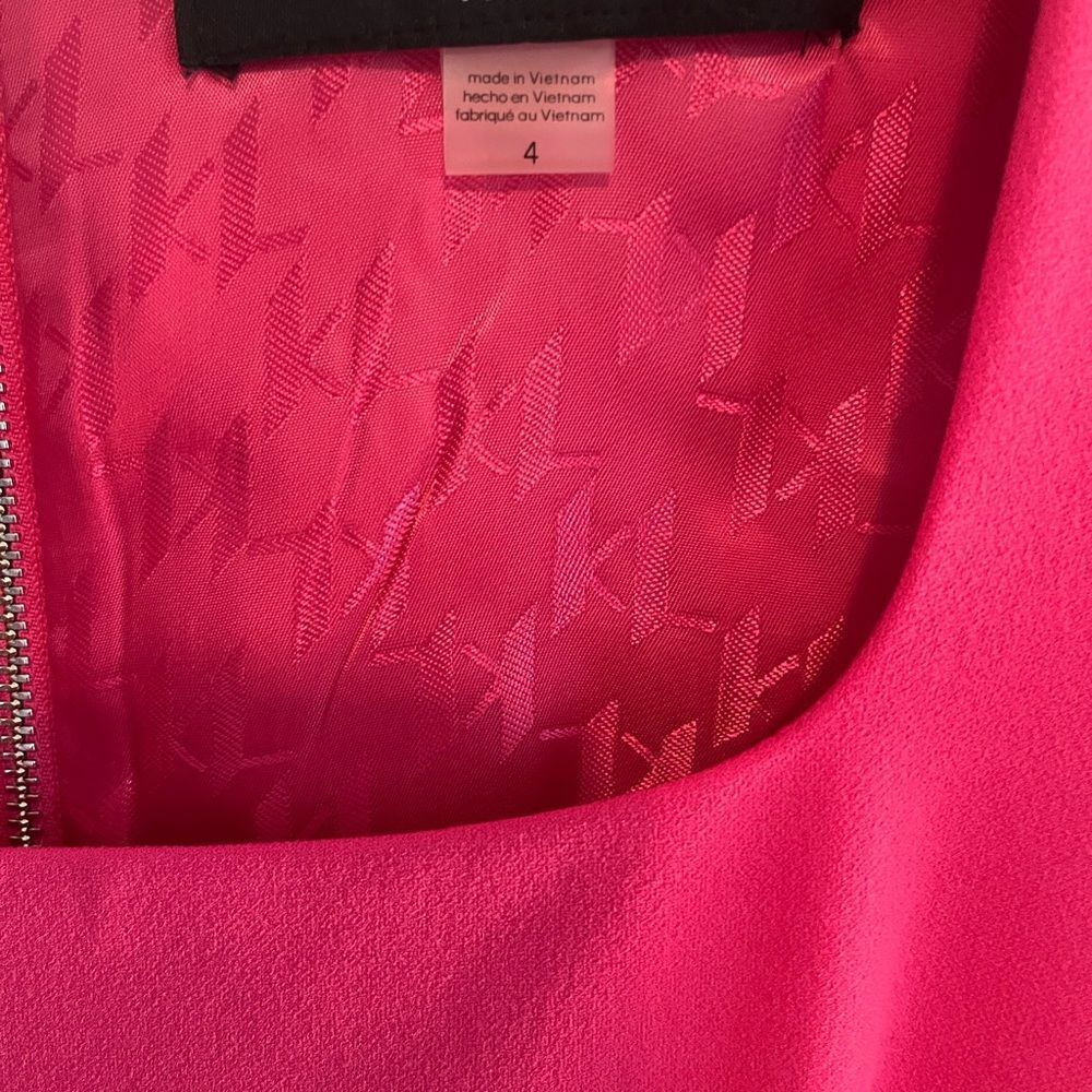 Karl Lagerfeld Pink Sheath Mini Dress Square Neck - Picture 6 of 9